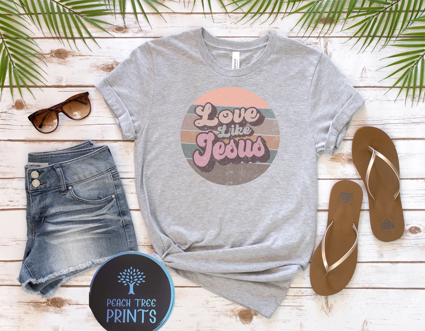 Love Like Jesus Retro Vintage Short Sleeve T-Shirt