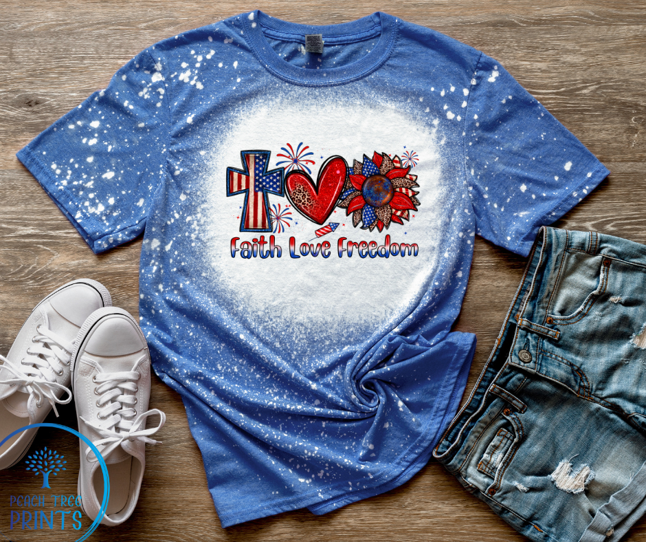 Faith Love and Freedom Short Sleeve Tee